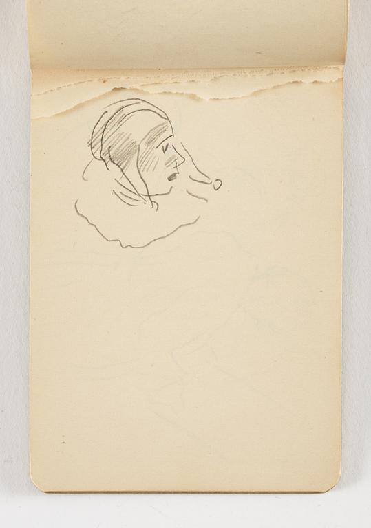 Lotte Laserstein, 10 små skissblock med teckningar.