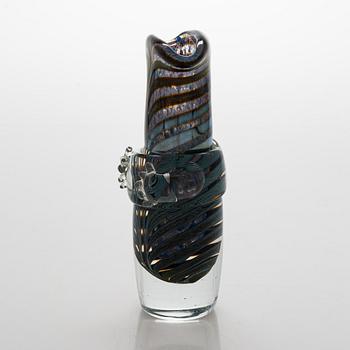 Björn Weckström, a glass caraf, signed Björn Weckström Nuutajärvi Notsjö -77.