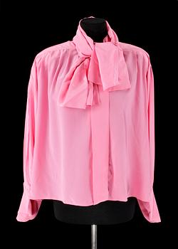 393. A set of two silk blouses by Yves Saint Laurent.