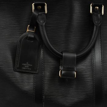 VÄSKA, "Keepall 55 Epi Black", Louis Vuitton,
