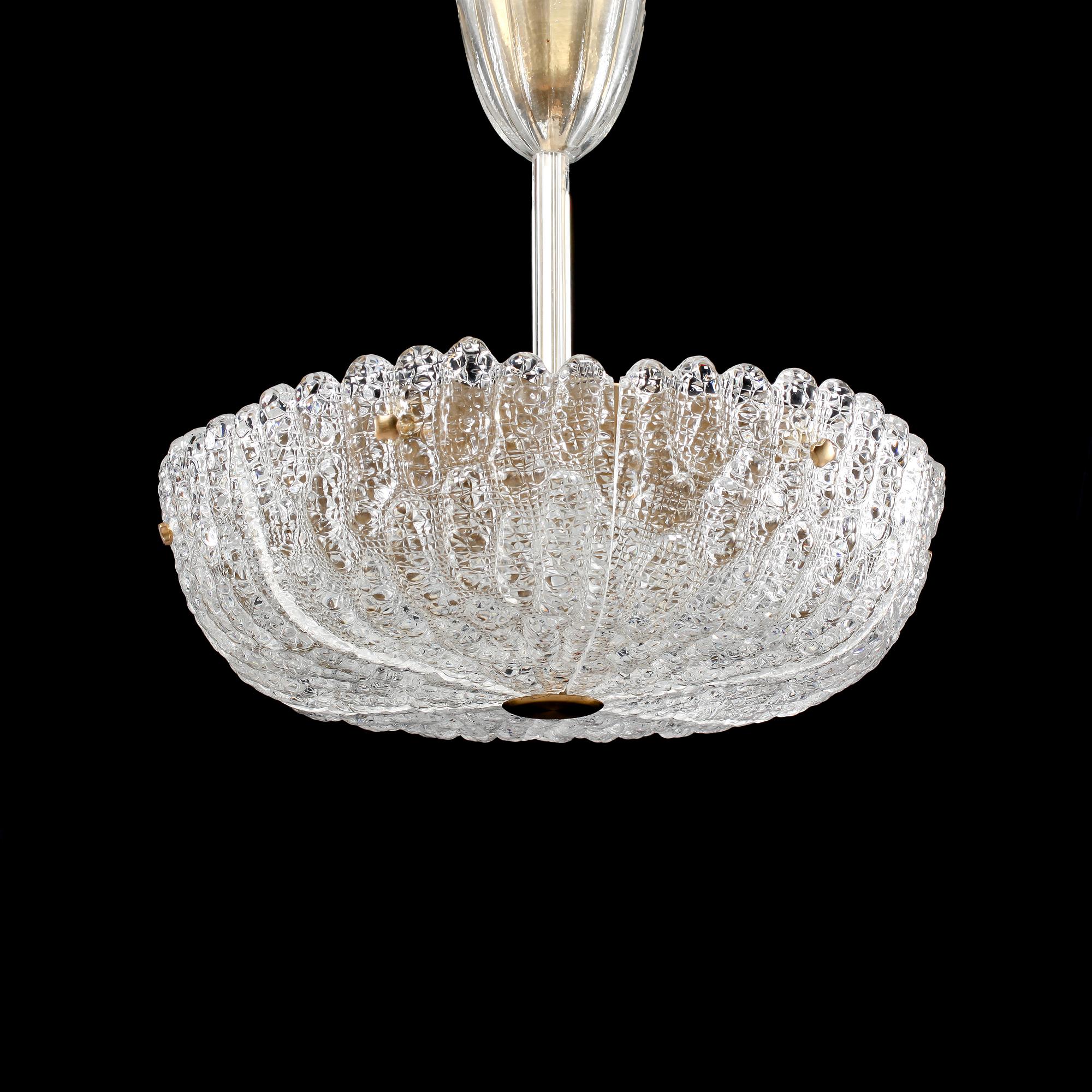 TAKLAMPA, "1200", Carl Fagerlund, Orrefors, 1960-tal. Höjd ca 45 cm.