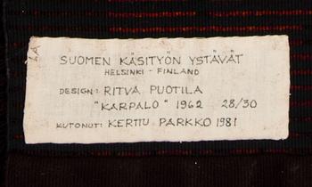 RYA, "Karpalo". Formgiven Ritva Puotila 1962.