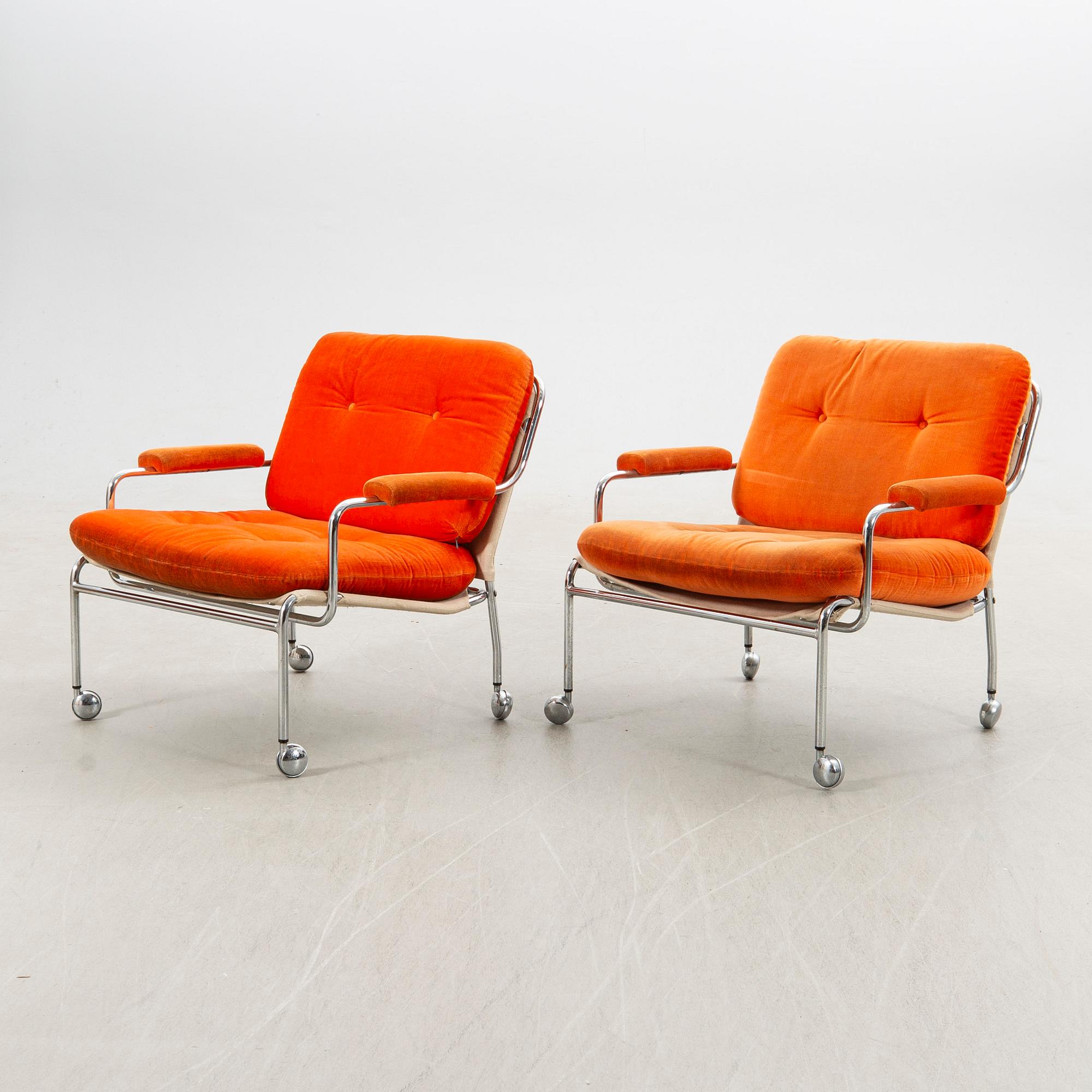 Fåtöljer, ett par, sent 1900-tal.