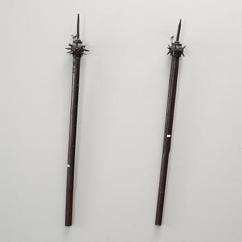 SPIKKLUBBOR, ett par, möjligen 1700-tal.