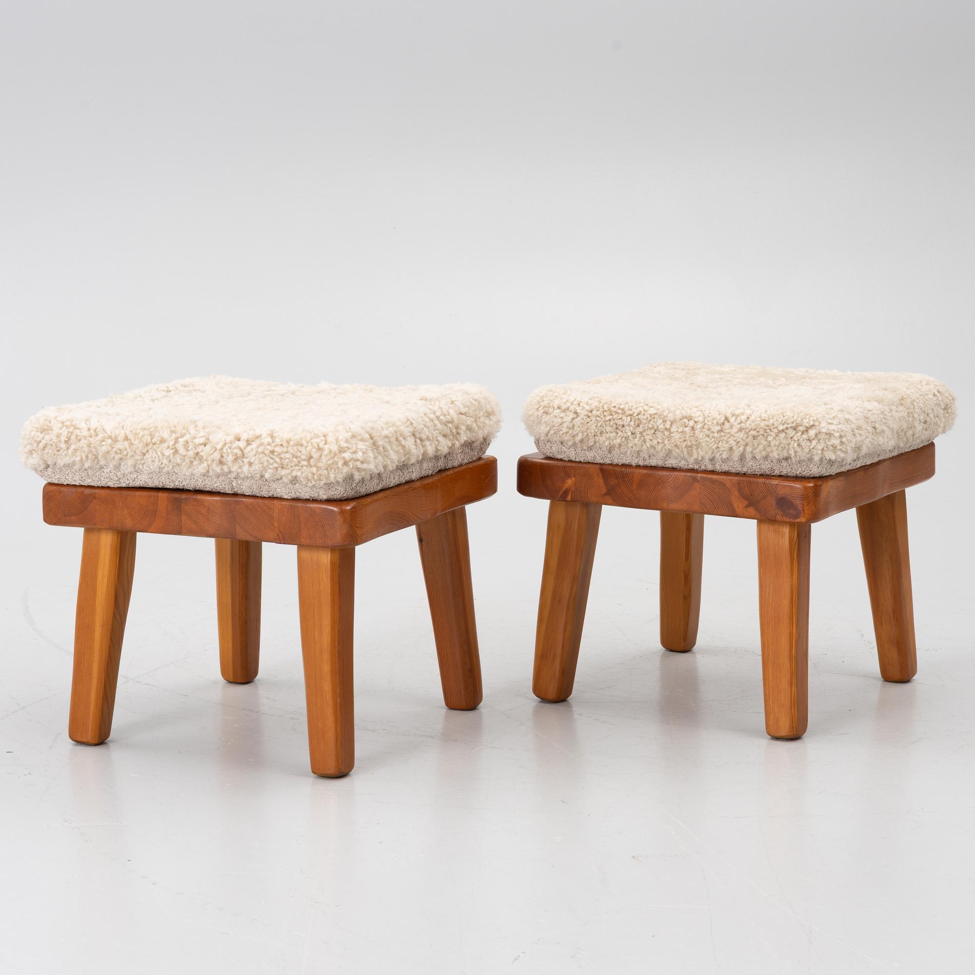 Stools, a pair, second half of the 20th century.