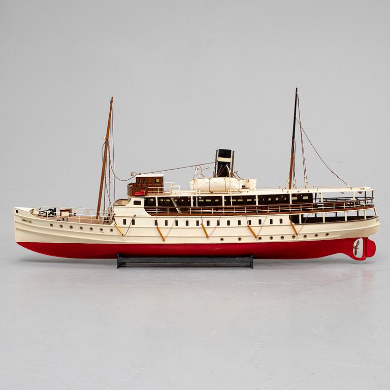 A steam boat model, 1970s.