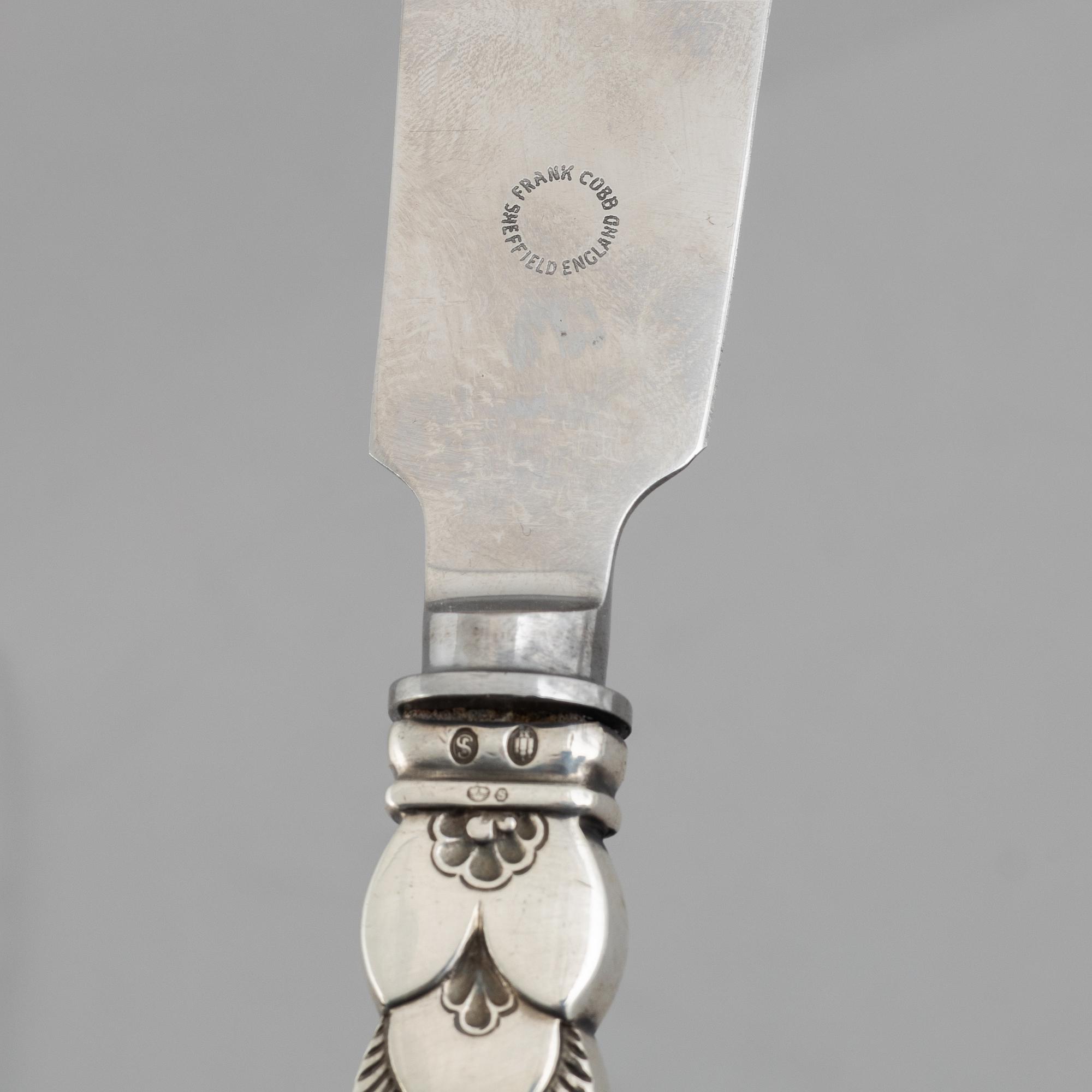 Gundorph Albertus, cake knife, sterling silver, "Cactus" Georg Jensen, Copenhagen, Denmark 1933.