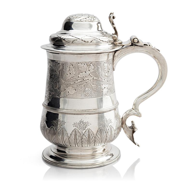 John Moore, dryckeskanna, silver, London 1759.
