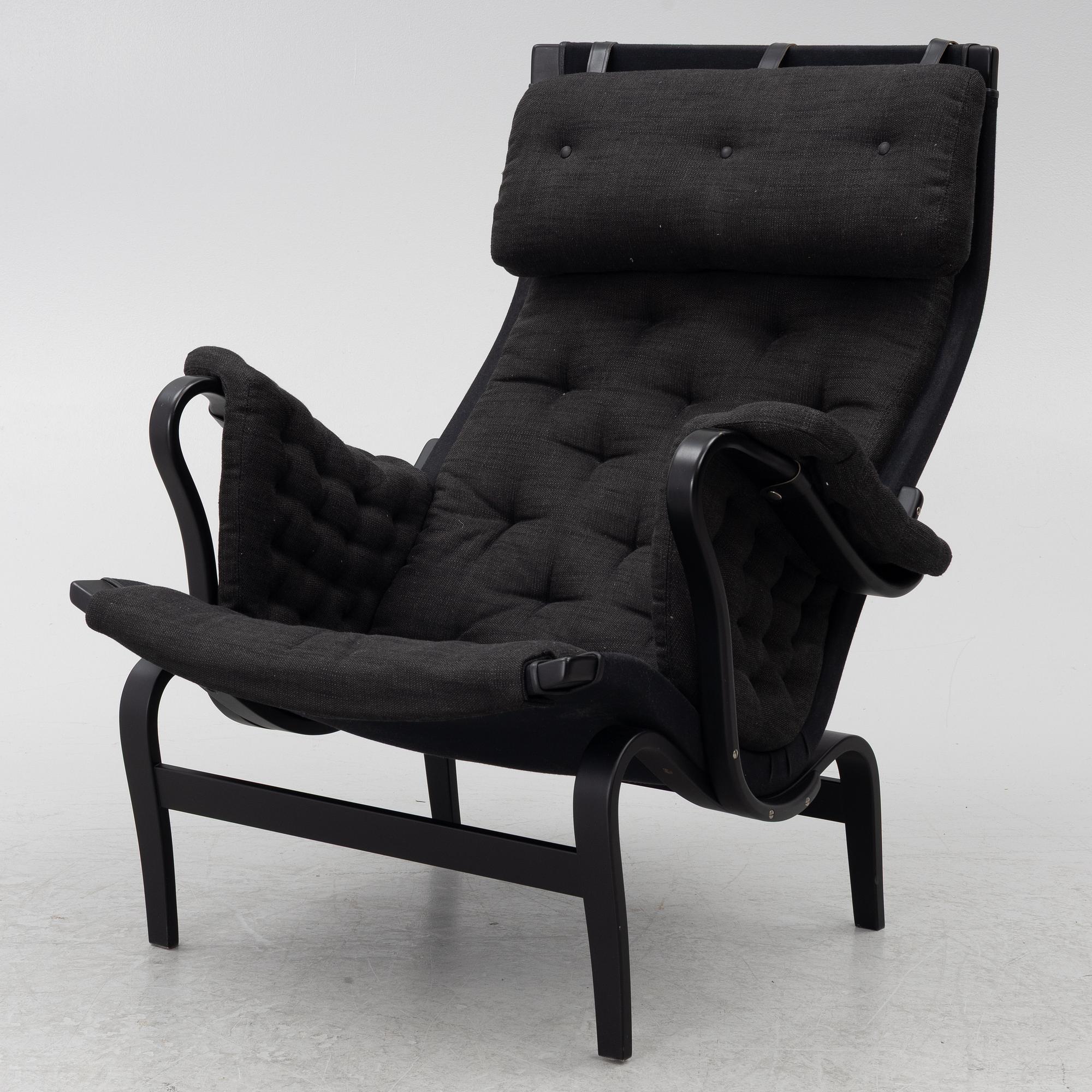 Bruno Mathsson, Armchair with footstool, 'Pernilla', Dux.