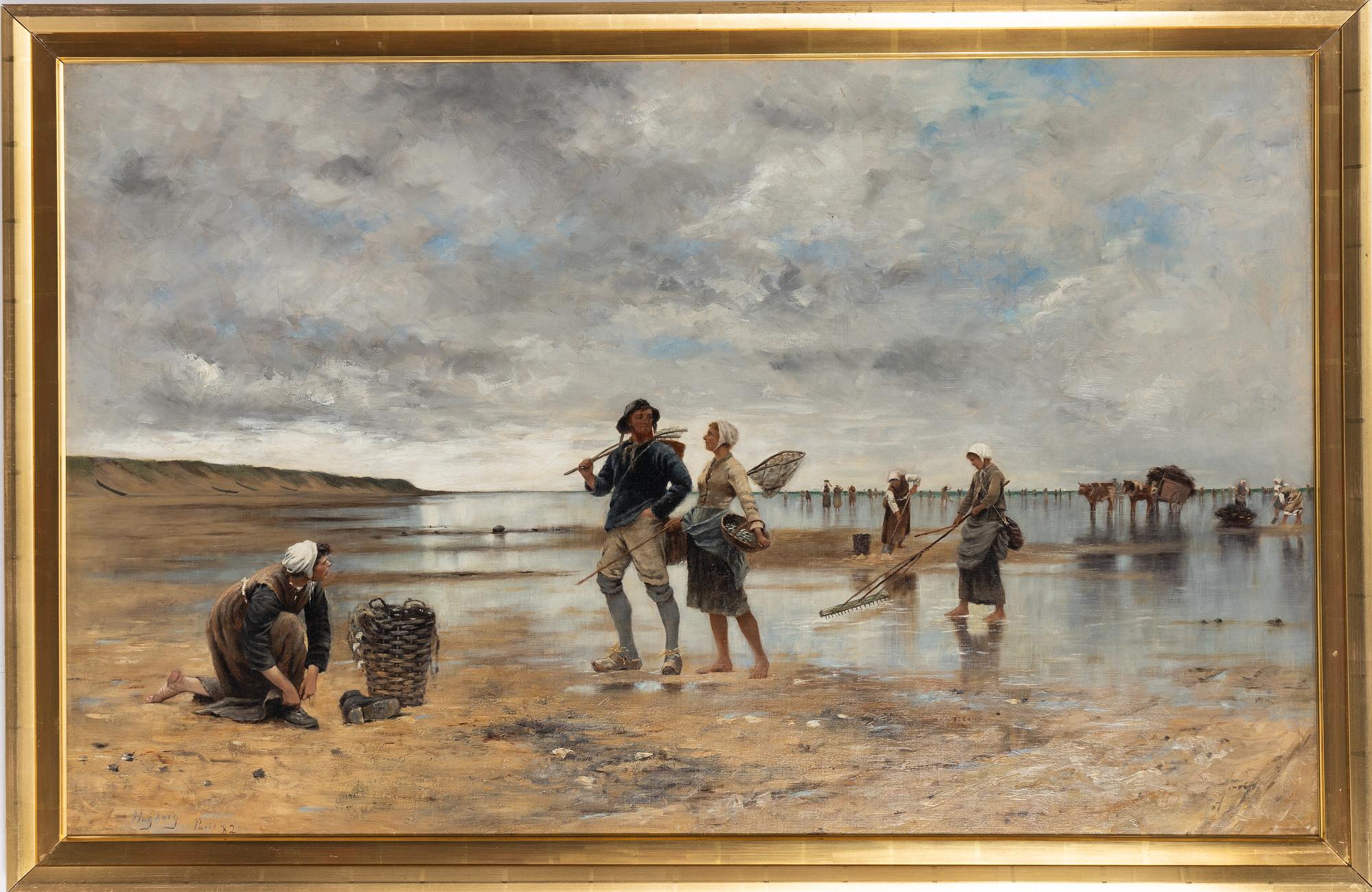 August Hagborg, oljemålning, signerad Paris -82.