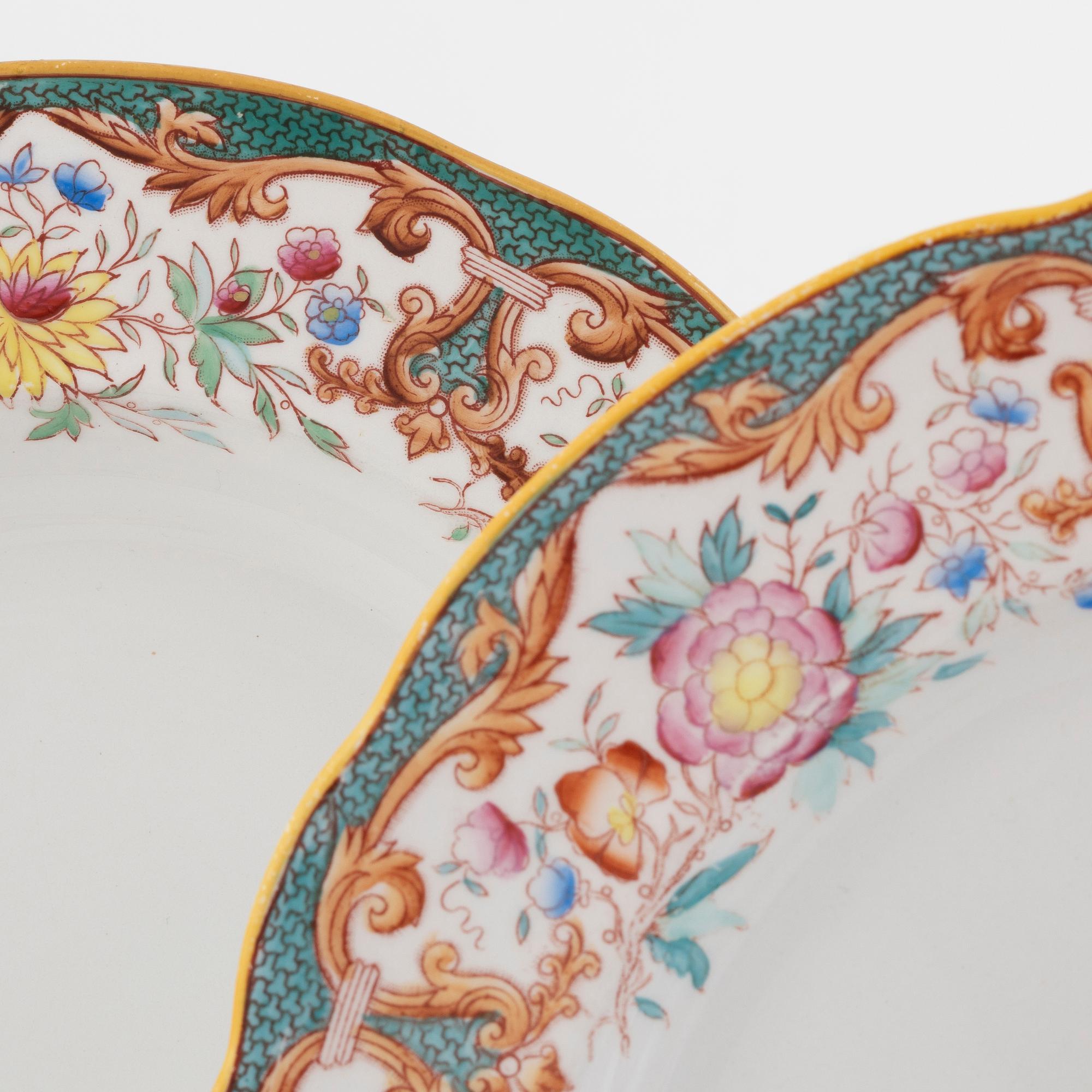 A creamware "Formosa" dinner service, Rörstrand, Sweden, around 1900.