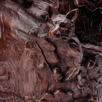 Ernst Billgren, a pair of patinated bronze jardinières, "I trädkronan", 2002, ed 9/100 and 10/100.