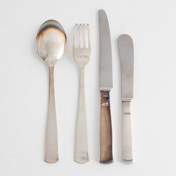 Jacob Ängman, bestickuppsättning, 34 delar, silver, "Rosenholm", GAB, Eskilstuna/Stockholm, 1958-2003.