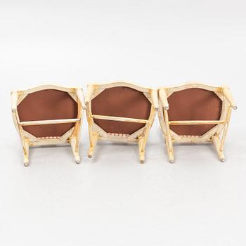 Stolar, tre stycken, sent 1700-tal, Gustavianska.