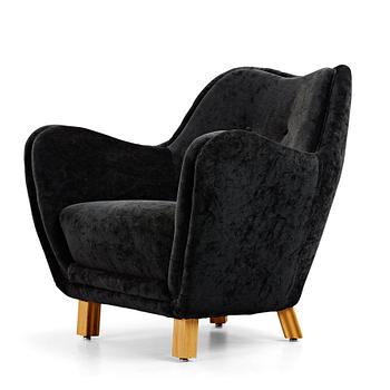 162. Swedish designer, an upholstered easy chair, 1950's.