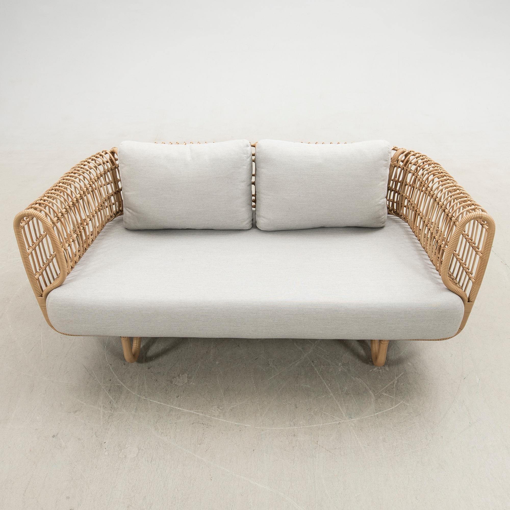 Johannes Foersom & Peter Hiort-Lorenzen (MDD), sofa, "Nest", for Cane-line, Denmark, contemporary.