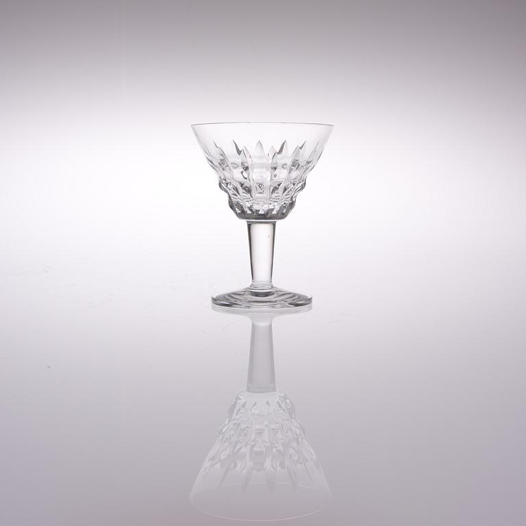 AIMO OKKOLIN, dricksglas, 10 st, "Polar", Riihimäen Lasi, 1900-talets senare hälft.