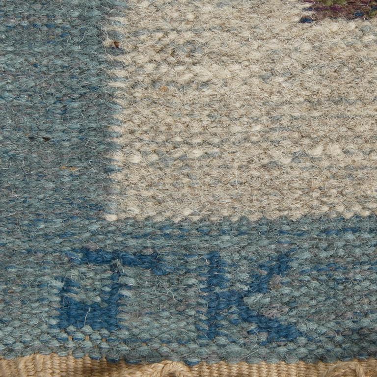 MATTA, rölakan, signerad JK, 1900-talets andra hälft, 210 x 144 cm.