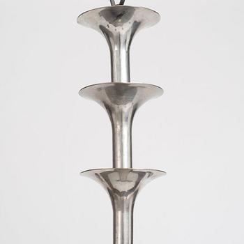 A Swedish Grace pewter ceiling light, probably by Guldsmedsaktiebolaget, Sweden 1920-30's.