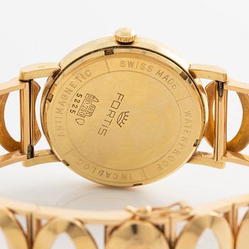 Fortis, Streamline, wristwatch, 18K gold, 34 mm.