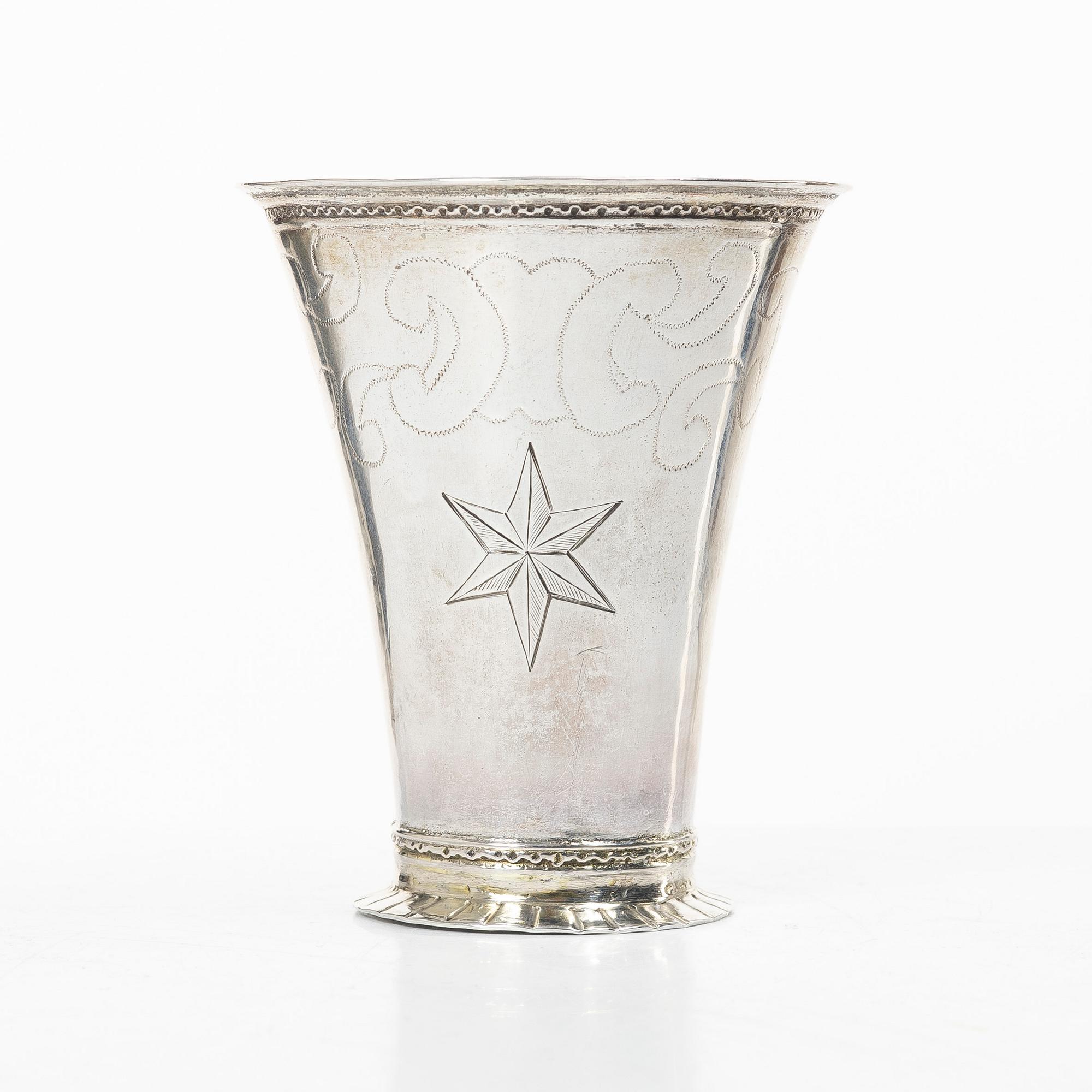 A Swedish silver beaker, mark of Carl Lemon the Elder, Uppsala 1734.