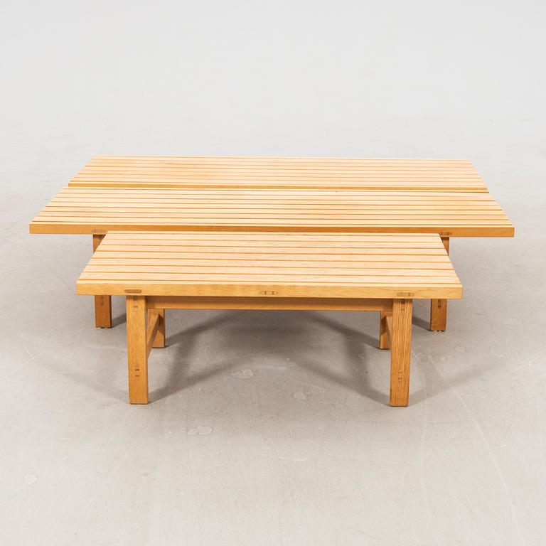 Hugo Svensson, 3 benches, Bjärnums Furniture Factory 1970s.