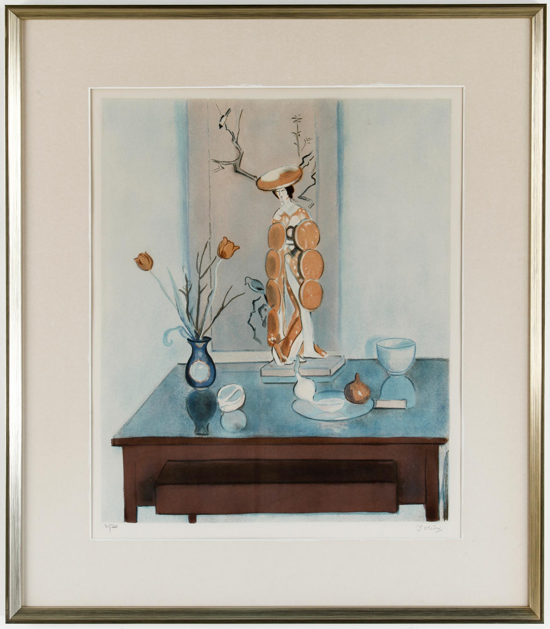 EINAR JOLIN, Mapp med 10 st Färglitografier, signerade ocg numrerade 21/360. Ramade. Mappen medföljer.