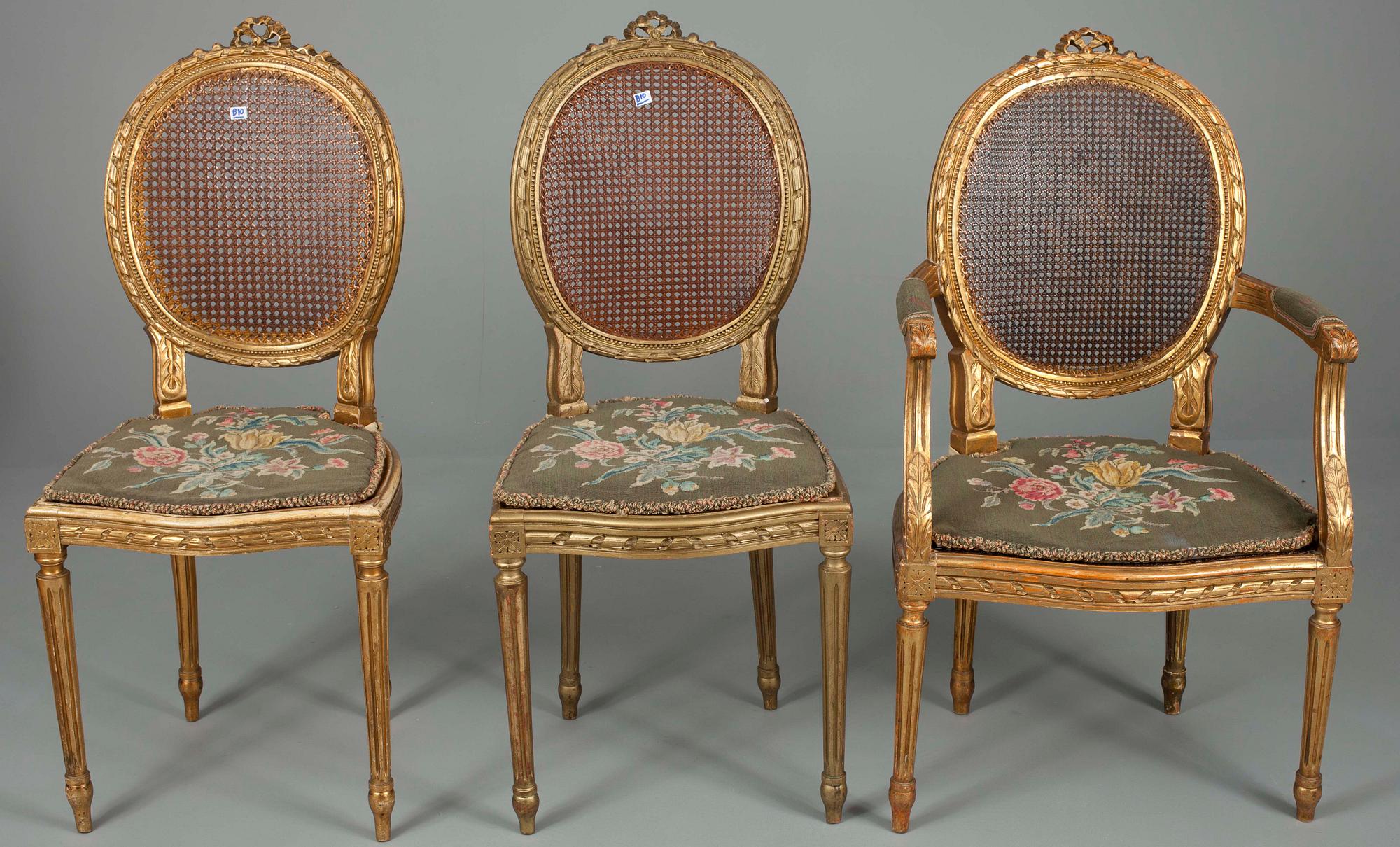 STOLAR, 3 st, Louis XVI-stil.