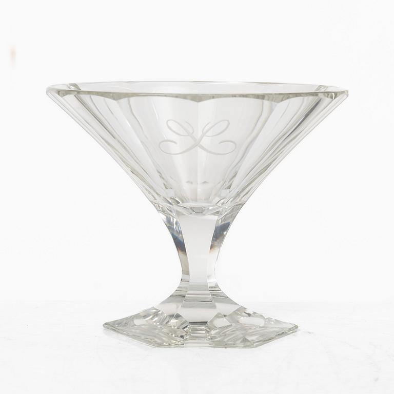 Leo Moser, glasservis, 18 delar, "Thomas", Moser, Tjeckien, modellen formgiven 1929.