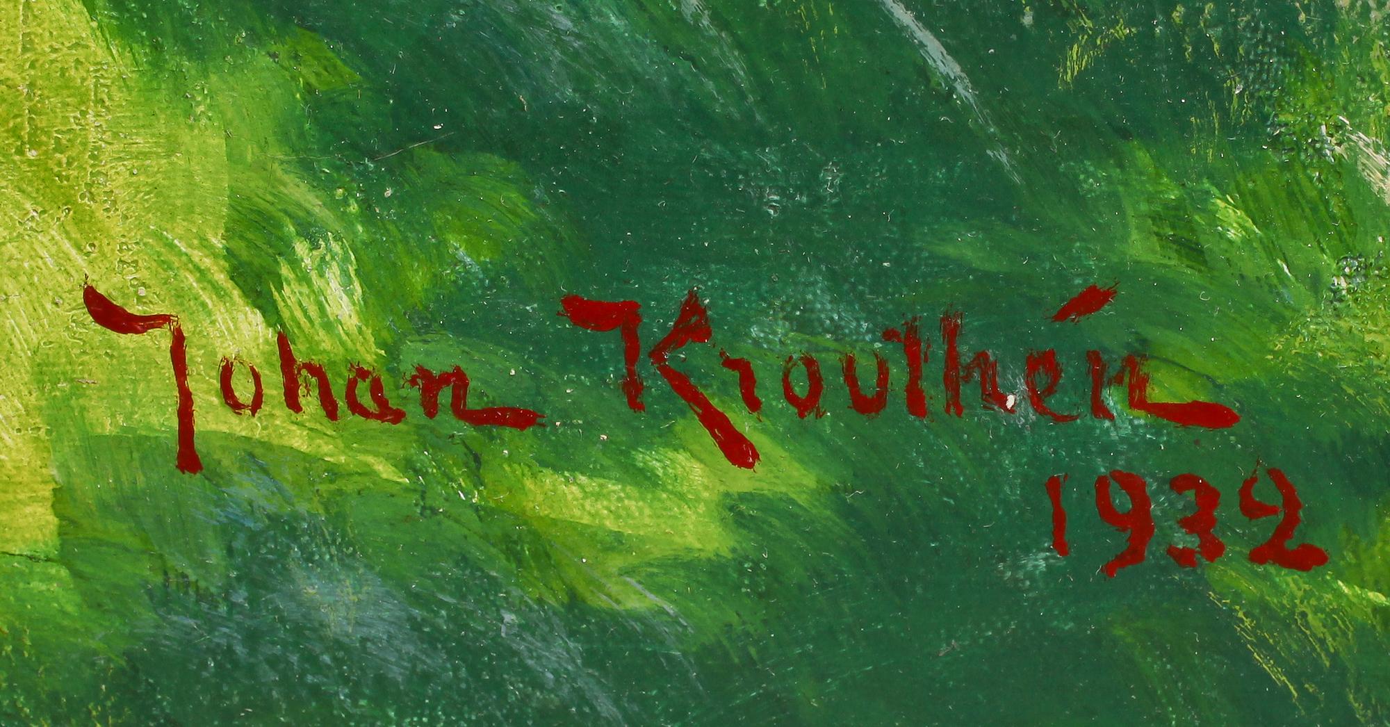 JOHAN KROUTHÉN, olja på duk, signerad och daterad 1932.