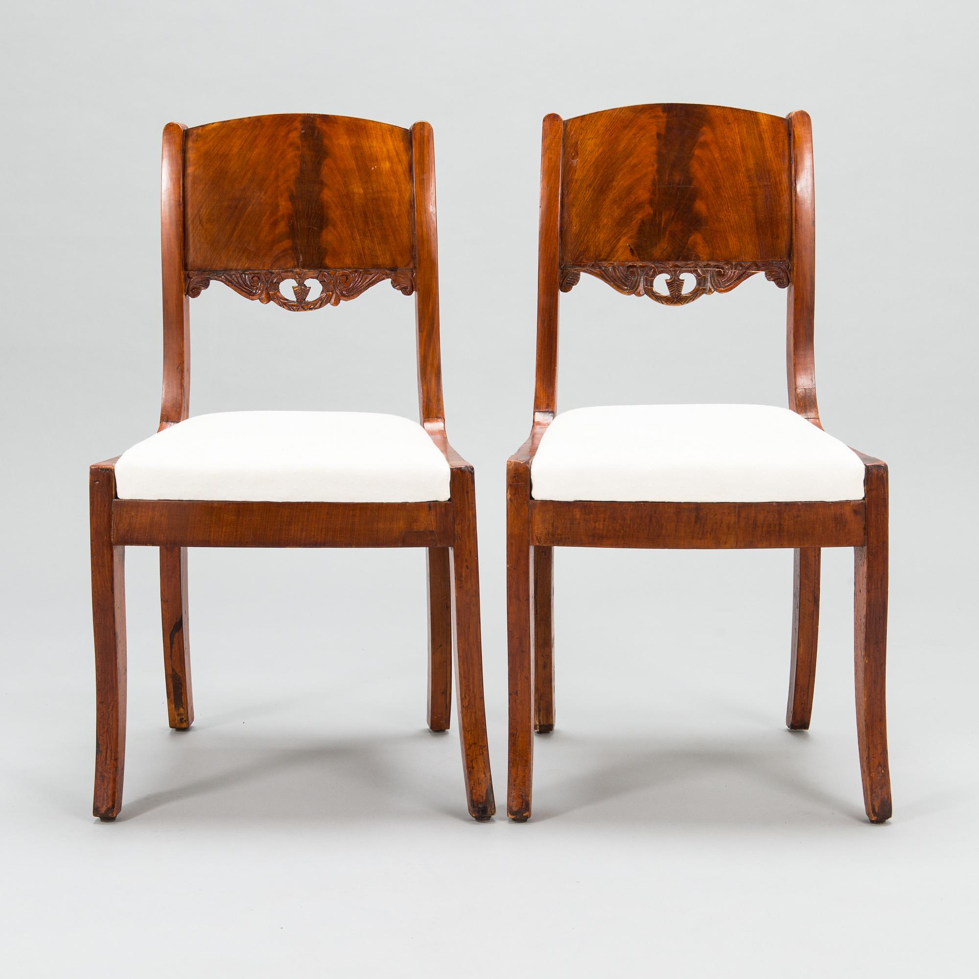 Stolar, 12 st, biedermeier, Ryssland ca 1830.