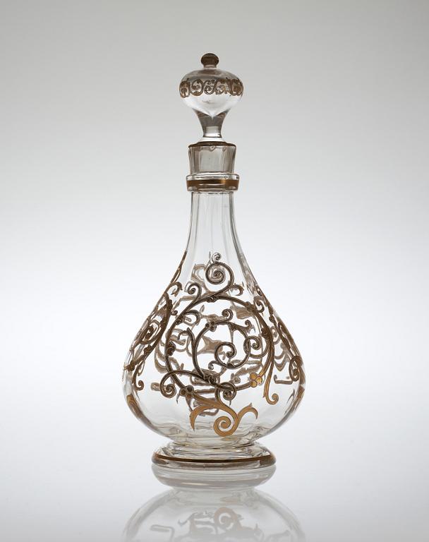 A glas decanter. Presumably Russia. 19/20 th century.