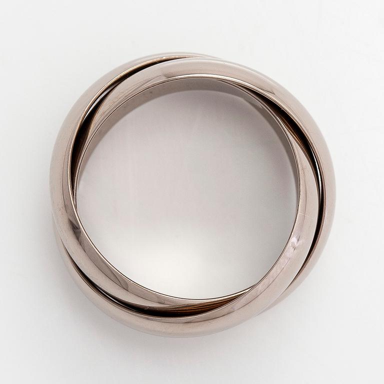 Cartier, ring, "Trinity", 18K vitguld. Med certifikat.