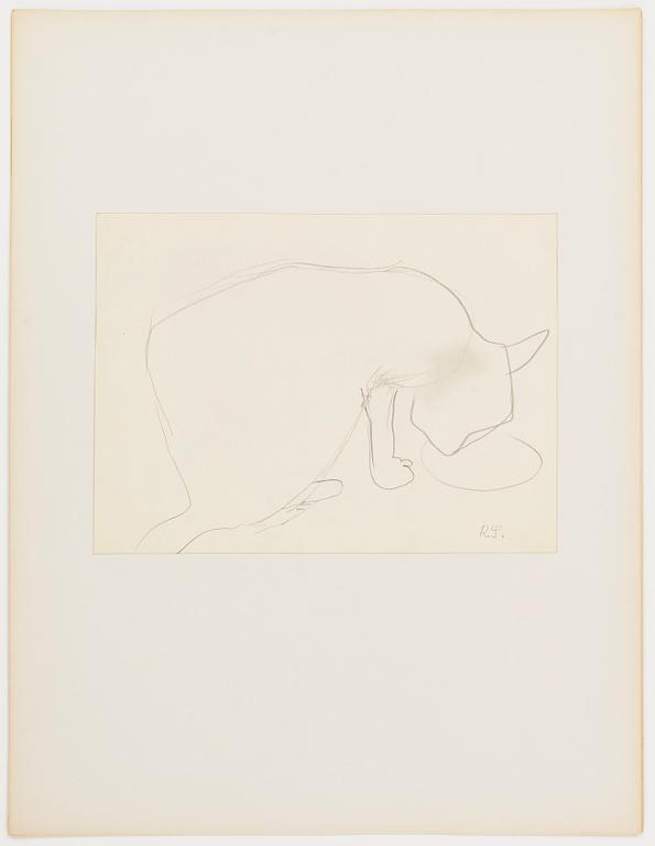 Ragnar Sandberg, pencil drawings, 4, signed RS.