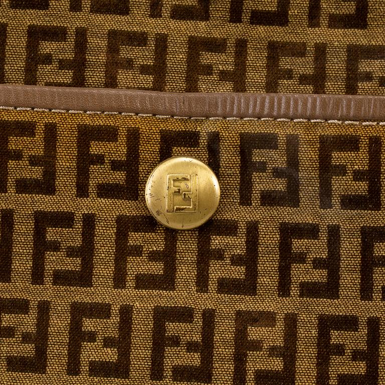 FENDI, a textile handbag.