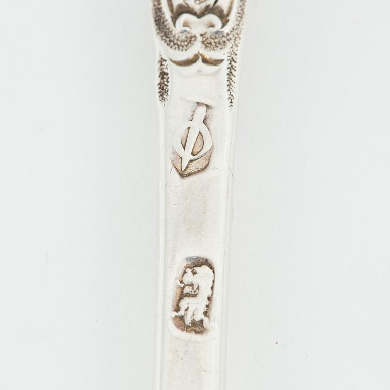 Fifteen silver spoons, Northern Europe, 19-20th century.