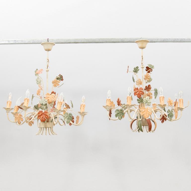 Ceiling lamps, a pair from the 2000s.