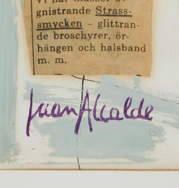 JUAN ALCALDE, blandteknik, signerad.