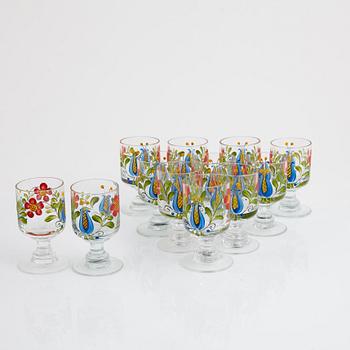 Glass service, 23 pieces, second half of the 20th century.