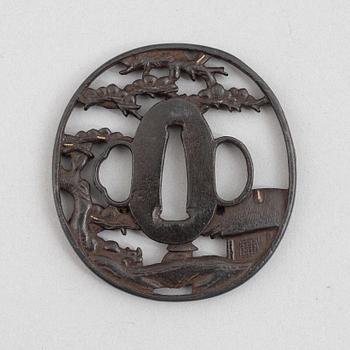Tsuba, Japan, mei Nobumasa Junin Saku, Edo
 omkring 1780.