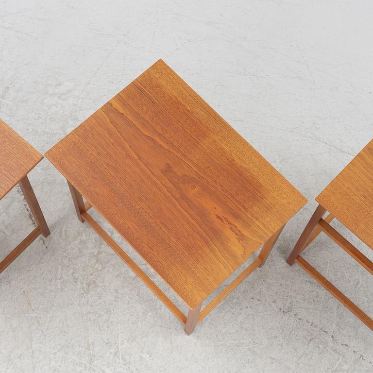 Josef Frank, three nesting tables, model 618, Svenskt Tenn, before 1985.