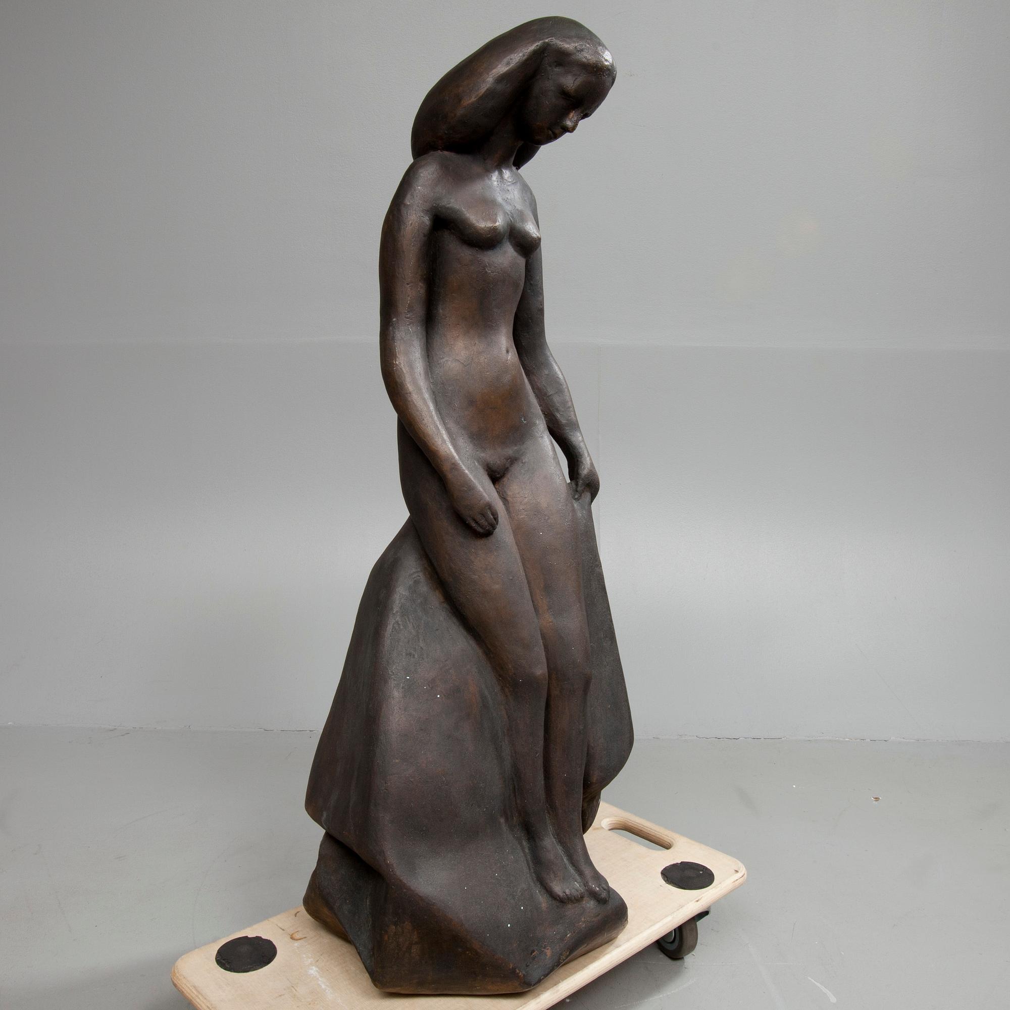 OKÄND KONSTNÄR, skulptur, brons, 1980-tal.