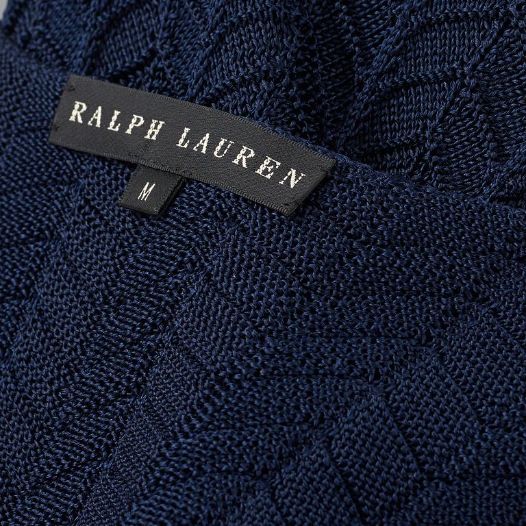 A knitten dress with long cardigan by Ralph Lauren.