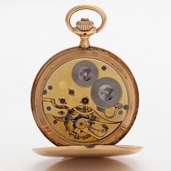 IWC, pocket watch, hunter-case, 52.5 mm.