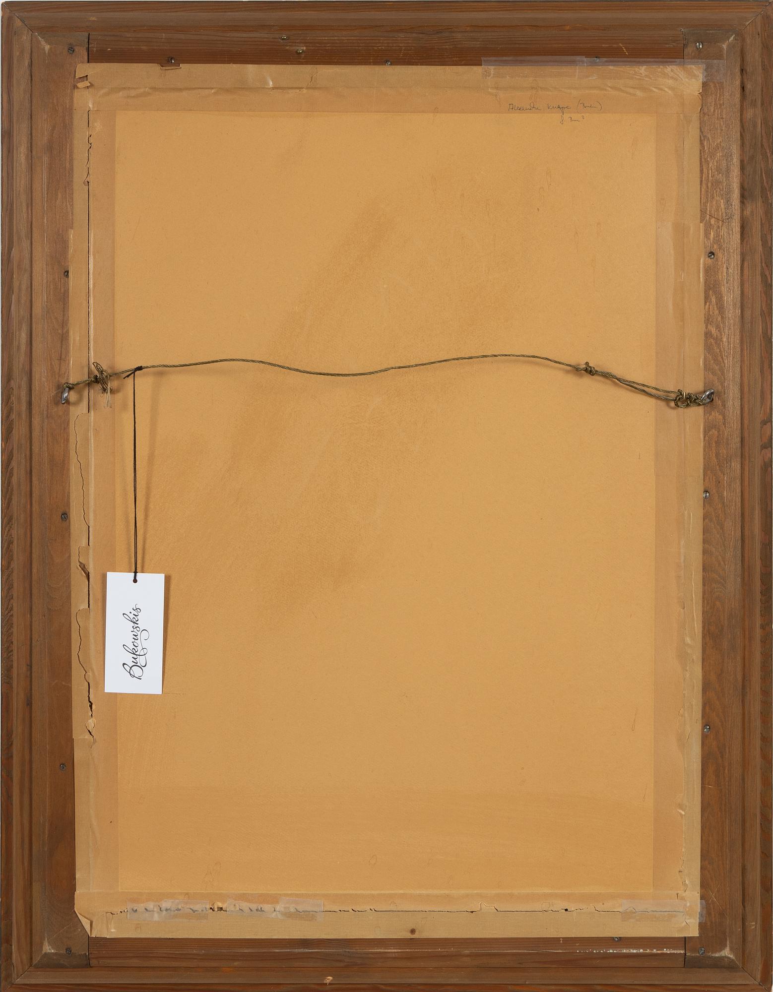 Anton Kaulbach, pastell, porträtt, signerad.