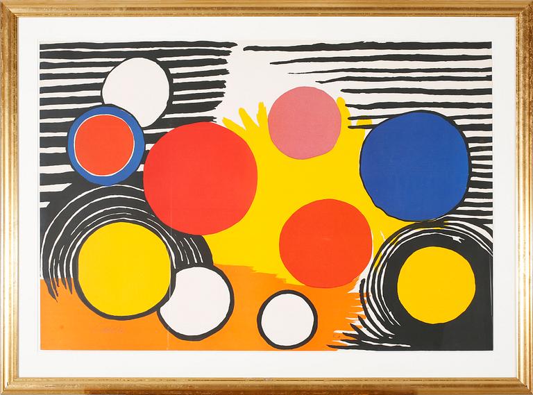 ALEXANDER CALDER, färglitografi, signerad och numrerad E.A.