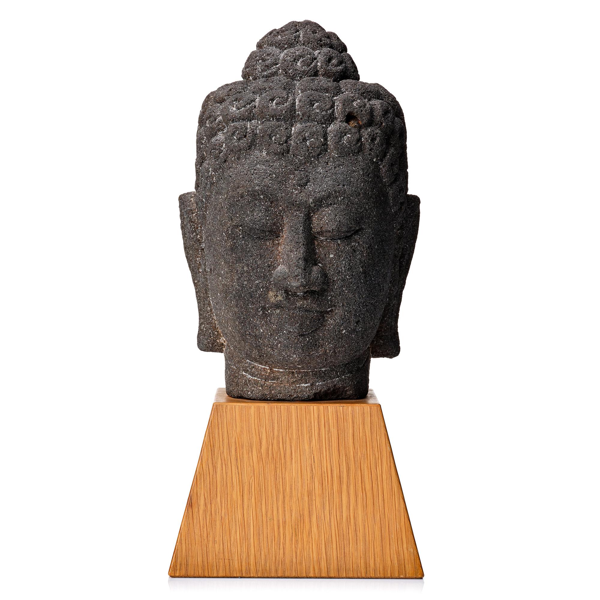 A Borobodur style Head of Buddha, Java.