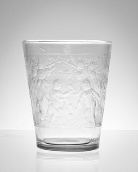 BÄGARE, glas. Tyskland, 1700-tal.