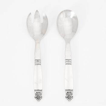 Georg Jensen, serveringsbestick, ett par, silver, modell Dronning.