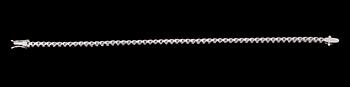ARMBAND, 18 k vitguld, Rivière, briljantslipade diamanter tot ca 5.58 ct.